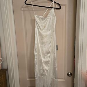 Lulu's Chic White Satin Dress Size Small